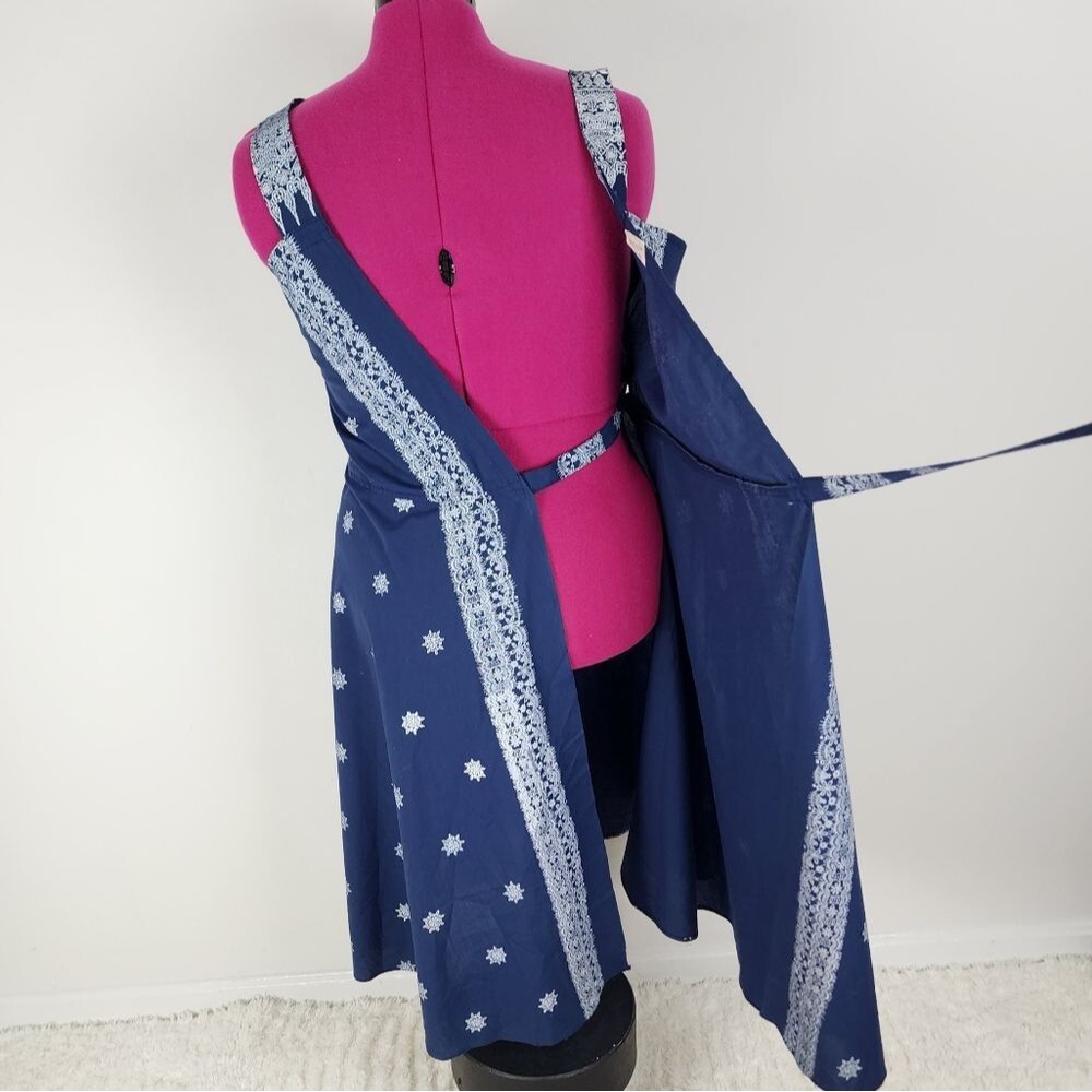 Wrap Midi Dress Boho Bandana Print Fit And Flare A-line Pockets Summer Sun dress - Picture 6 of 15